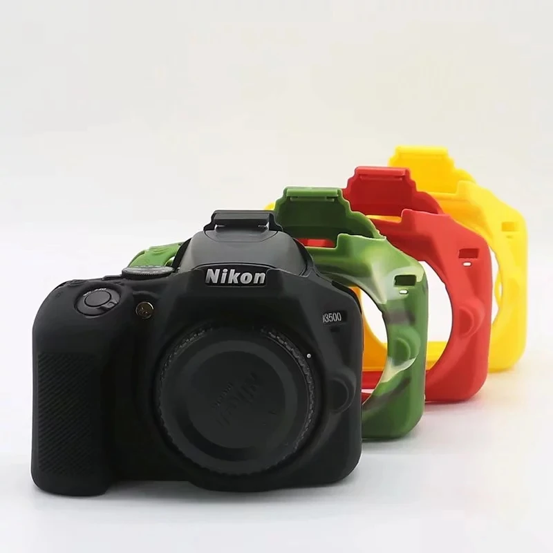 Мягкий силиконовый чехол для камеры защитный Nikon D3500 резиновый с отверстием