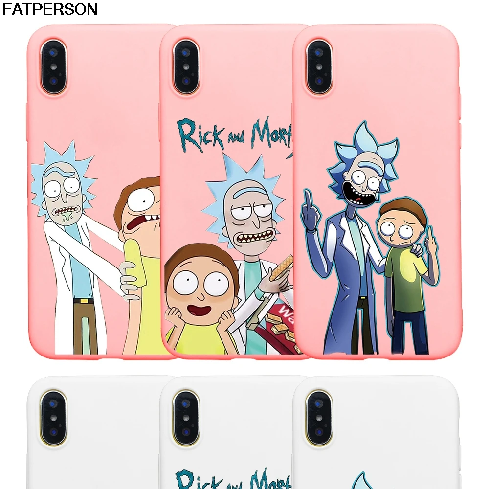 Милый чехол для телефона Rick marty Pickle для iphone 8, 7, 6, 6s Plus, 5S, SE, разноцветный мягкий чехол для телефона из ТПУ для iphone X, XS, XSMAX, XR, чехол