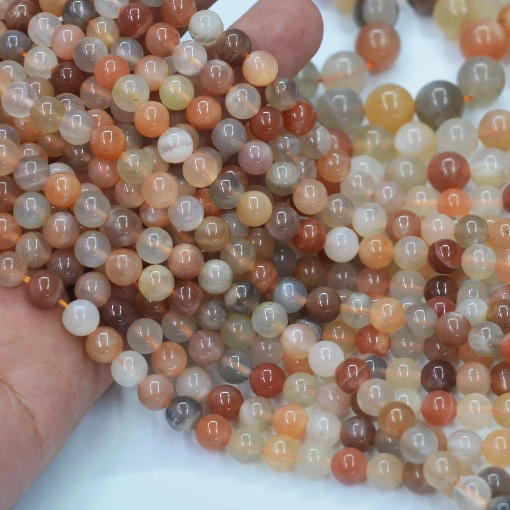 Круглые бусины с лунным камнем 4 мм 6 8 10 12 | Украшения и аксессуары