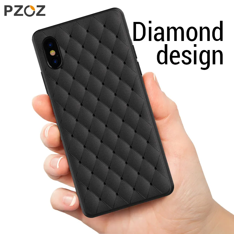Силиконовый чехол PZOZ для iPhone XS Max XR роскошные мягкие противоударные ультратонкие