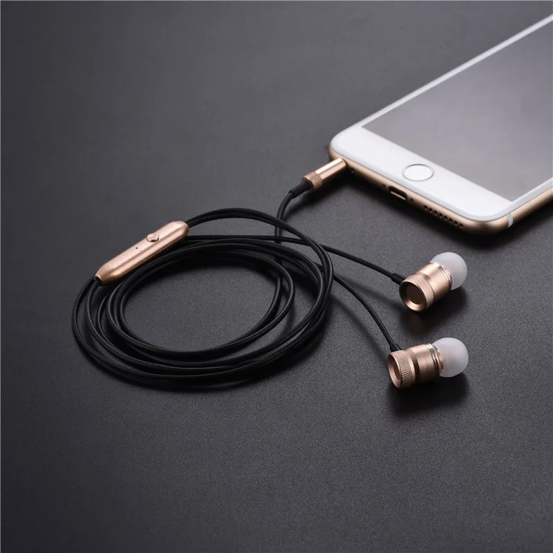 Professional Earphone Metal Heavy Bass Music Earpiece for Samsung Galaxy C5 Pro Headset fone de ouvido With Mic | Электроника