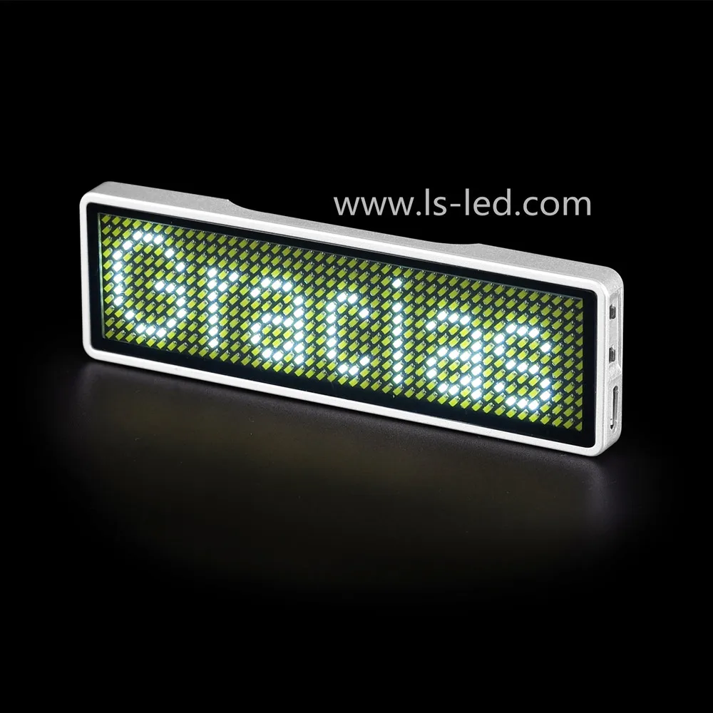 LED имя тега бейдж перечисляя Дисплей Перезаряжаемые Программируемый привело тег