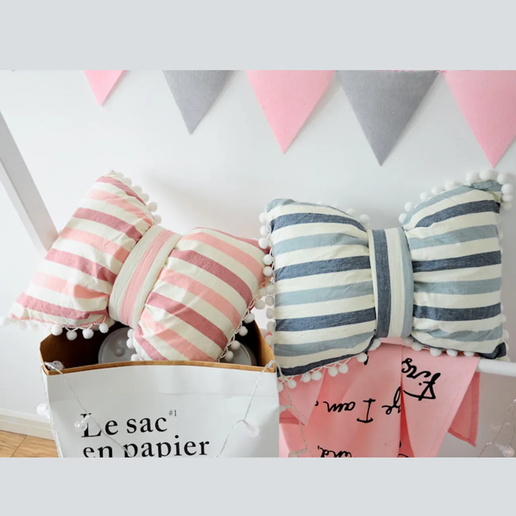 Mikksire coussin decoratif супер мягкая хлопковая Подушка с бантиком Подушка для дивана Подушка для домашнего Кресла Подушка для сиденья D
