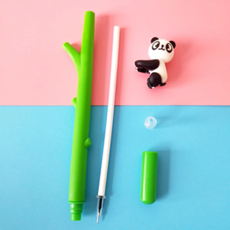 Панда гелевая ручка 0 5 мм милые бамбука Стиль творческие ручки для детей девочек