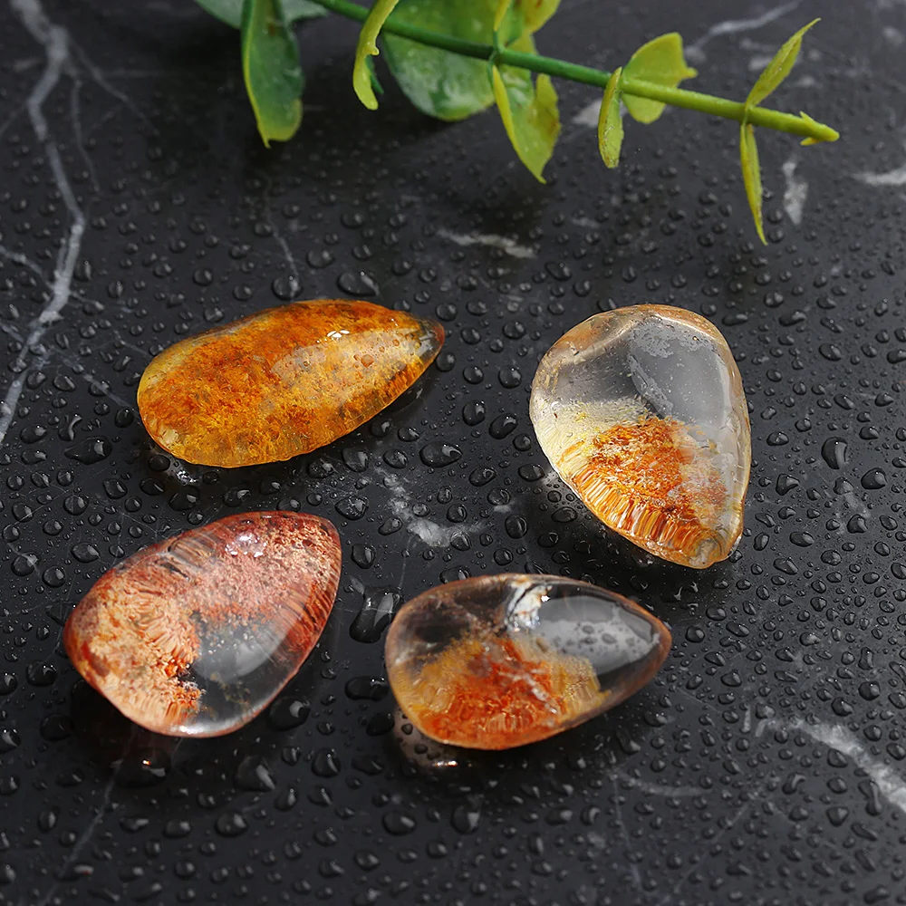 1 шт. поделки своими руками с натуральным желтым Ghost Phantom Quartz из кристалов лечебным