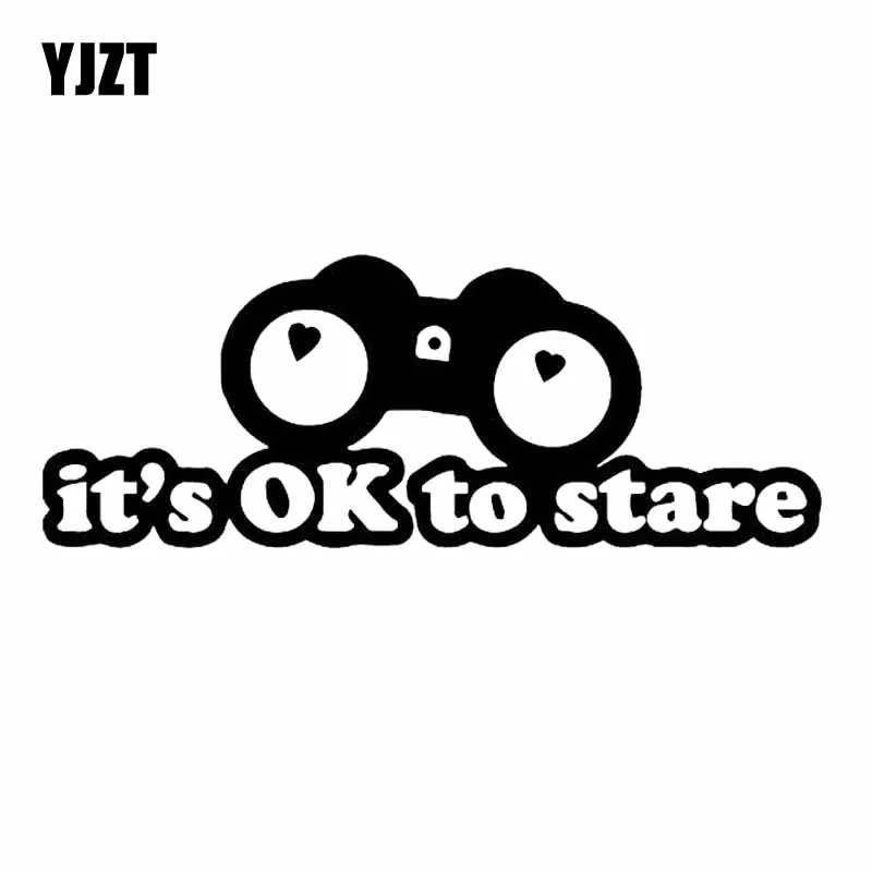 YJZT 15х5. 6 см мультяшная виниловая наклейка на автомобиль с надписью It's Ok To Stare JDM