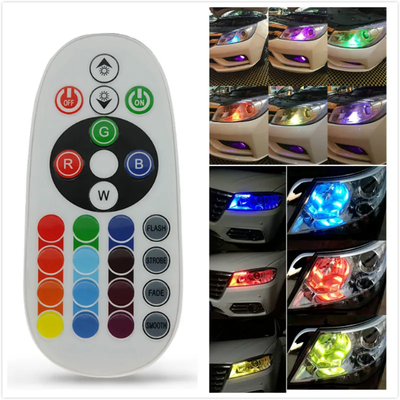 Автомобильный габаритный фонарь T10 LED RGB 194 W5W CANBUS для Honda Accord Tesla honda civic crv hrv accord