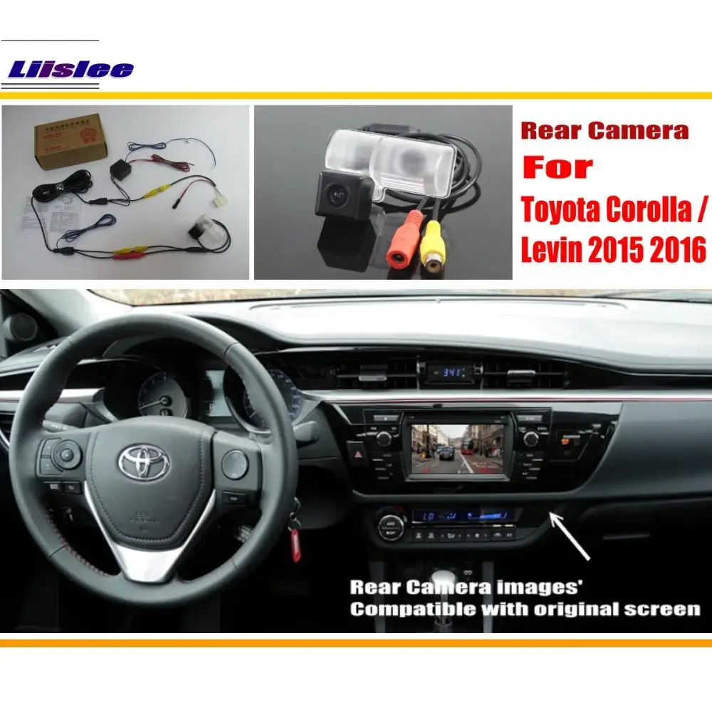 Liislee для Toyota Corolla / Levin 2015 2016 RCA и оригинальный экран совместимый с камерой заднего