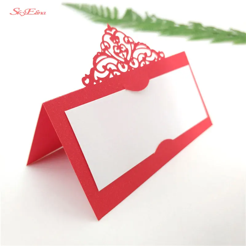 50 шт. красные сиденья лазерная резка место карты свадебное имя Свадебное