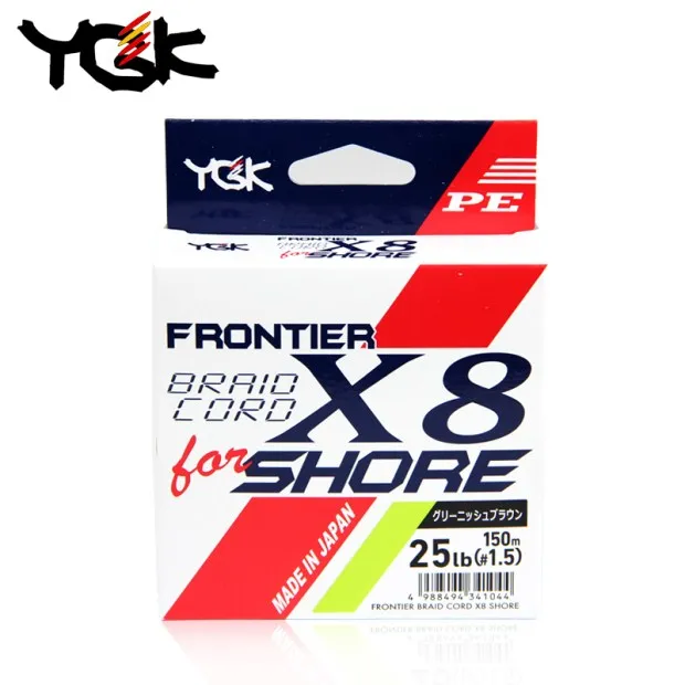 YGK FRONTIER плетеный шнур X8 для SHORE Сделано в Японии 150 м
