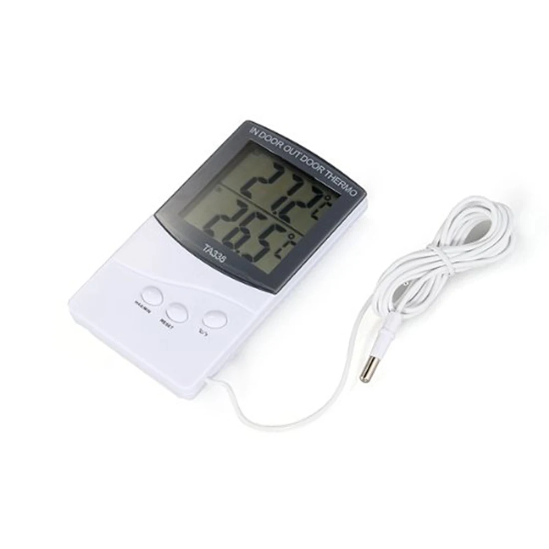 1 шт. белый цифровой LCD комнатный/наружный термометр измеритель температуры с