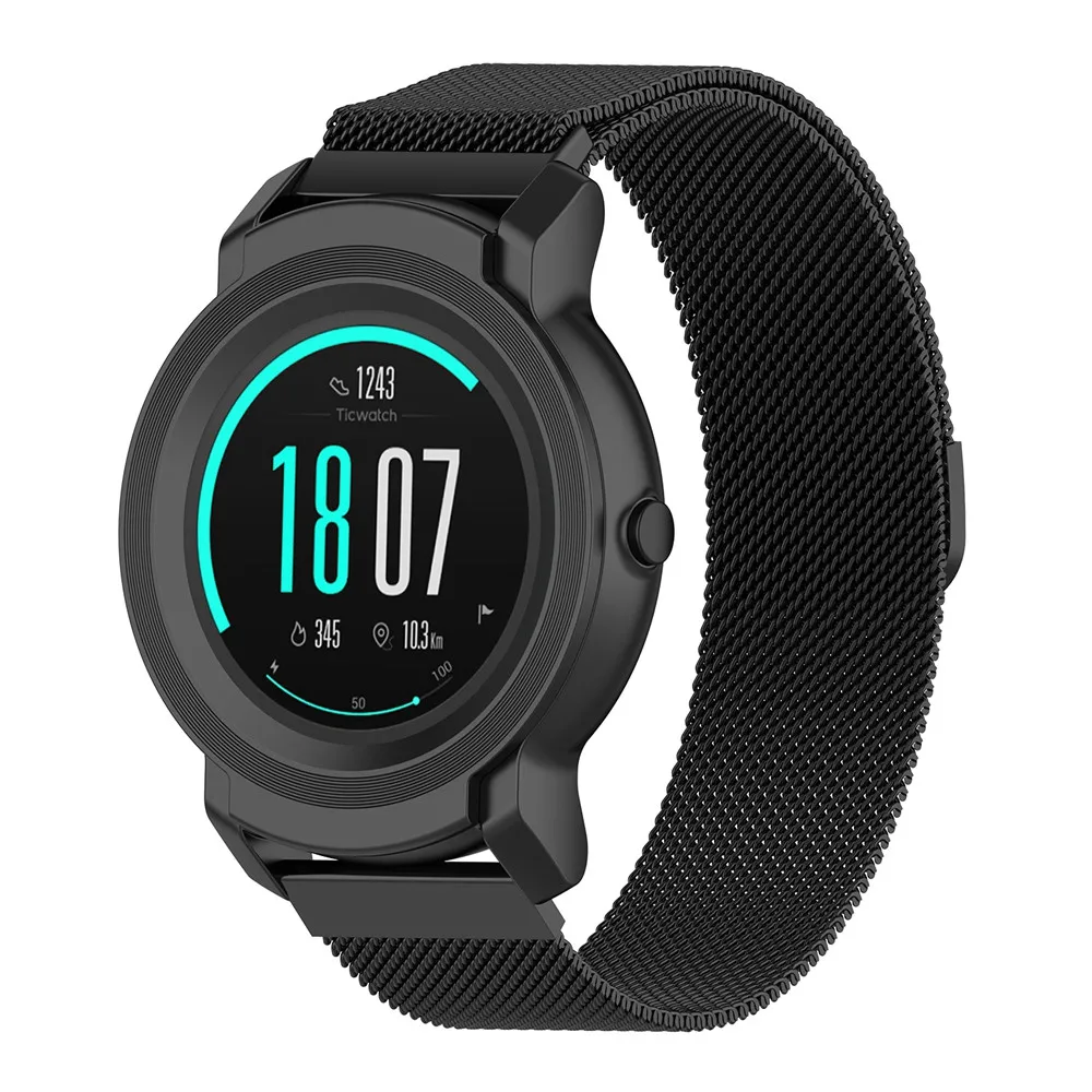 Миланская металлическая сетка из нержавеющей стали сменный ремешок для Ticwatch E2