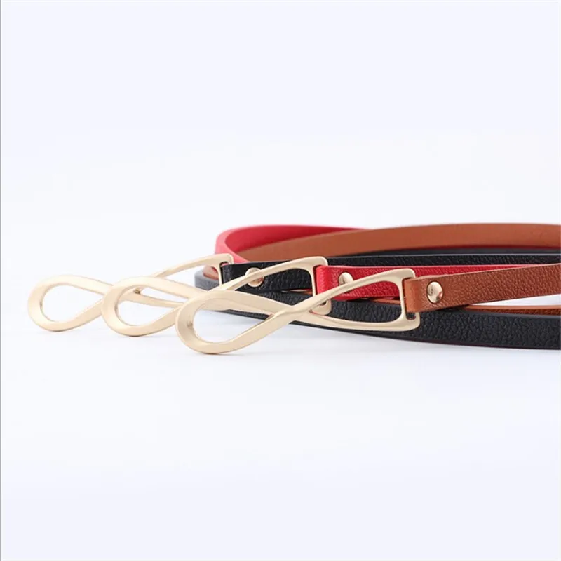 Women Ladies black Belt Stretchy Girls Waist Metal Buckle Fashion New Arrival thin strap | Аксессуары для одежды