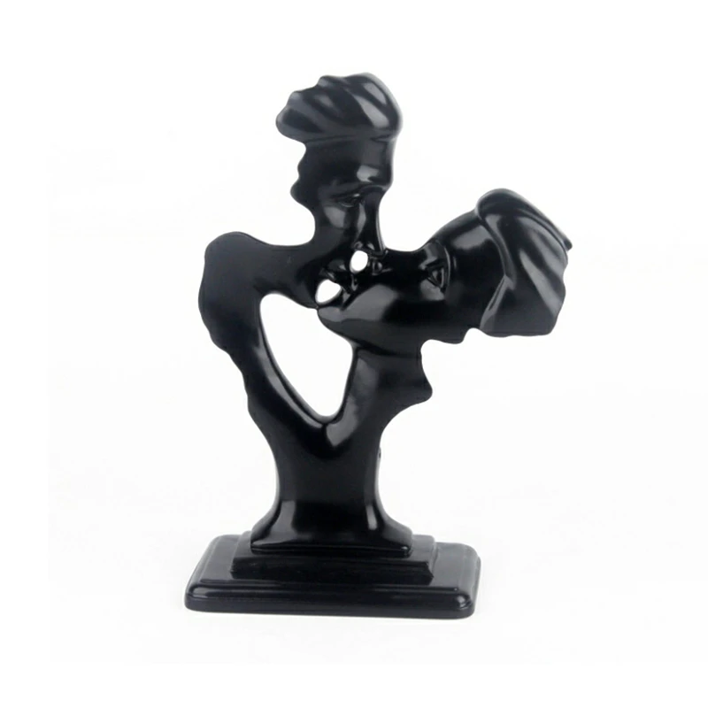 

VILEAD 25.5cm Abstract Couple Figurines European Wedding Creative Sculpture Home Decoration Accessories Ornaments Valentine Day