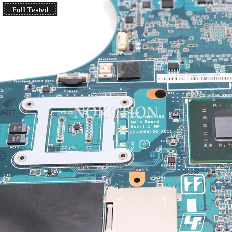 Материнская плата NOKOTION для ноутбука Sony vaio VGN SR A1555331A A1703240A MBX 190 1P 0084100