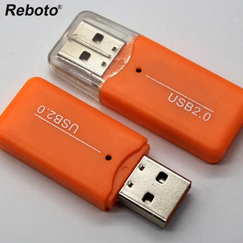 5 шт./лот оранжевый устройство чтения карт памяти USB 2.0 Flash TF Micro SD Card адаптер для