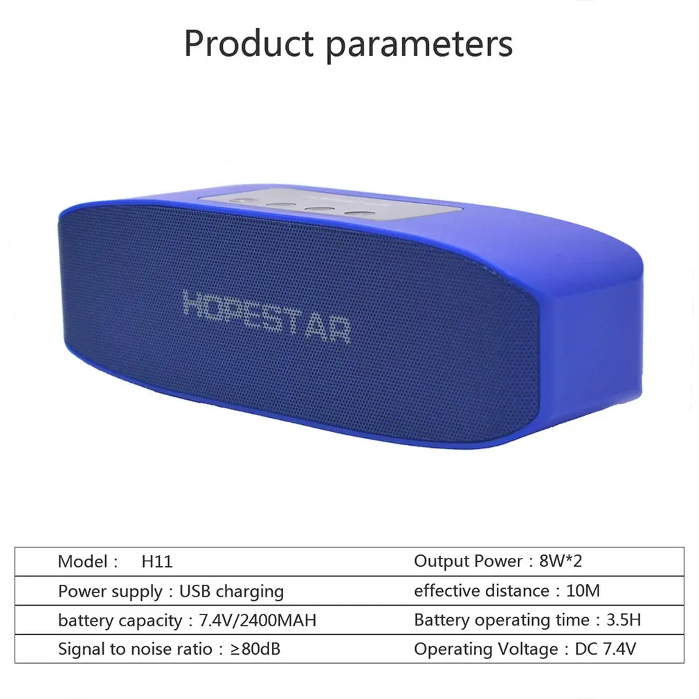 HOPESTAR H11 динамик fm-радио беспроводной громкий динамик стерео звук MP3 музыкальный плеер Поддержка TF карта Мобильная мощность