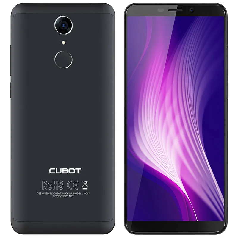 black Cubot Nova 5,5 дюймов 18:9 полноэкранный MT6739 четырехъядерный 3 ГБ ОЗУ 16 Гб ПЗУ мобильный телефон Android 8,1 4G 2800 мАч две sim-карты телефон - Цвет: black