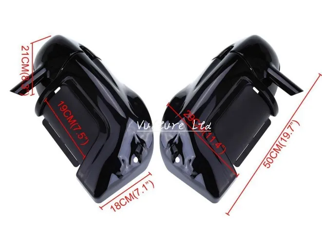 Яркий черный нижний вентилируемый обтекатель для Harley HD Road King Street Glide Touring parts |