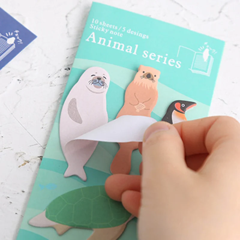Kawaii Cat блокноты для заметок милые Липкие заметки креативные животные блокноты для заметок для детей Подарки школьные офисные принадлежности корейские канцелярские принадлежности