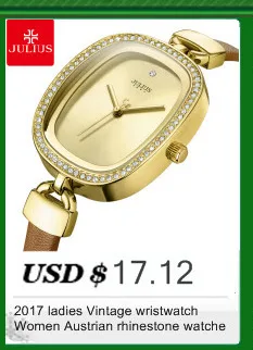 Hot Women's classic style leather wristwatch ladies dress analog watches fashion casual quartz watch Top brand Julius 387 colck