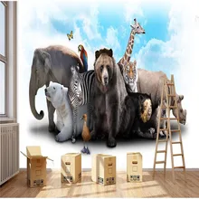 Beibehang 3D портрет семьи с животными искусство кафе элегантная