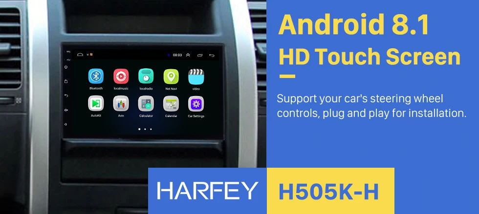 Harfey 2Din Универсальное автомобильное радио ОЗУ 2 Гб ПЗУ 32 ГБ Android 8,1 7 дюймов gps мультимедийный плеер для VW Nissan Kia bluetooth Авторадио