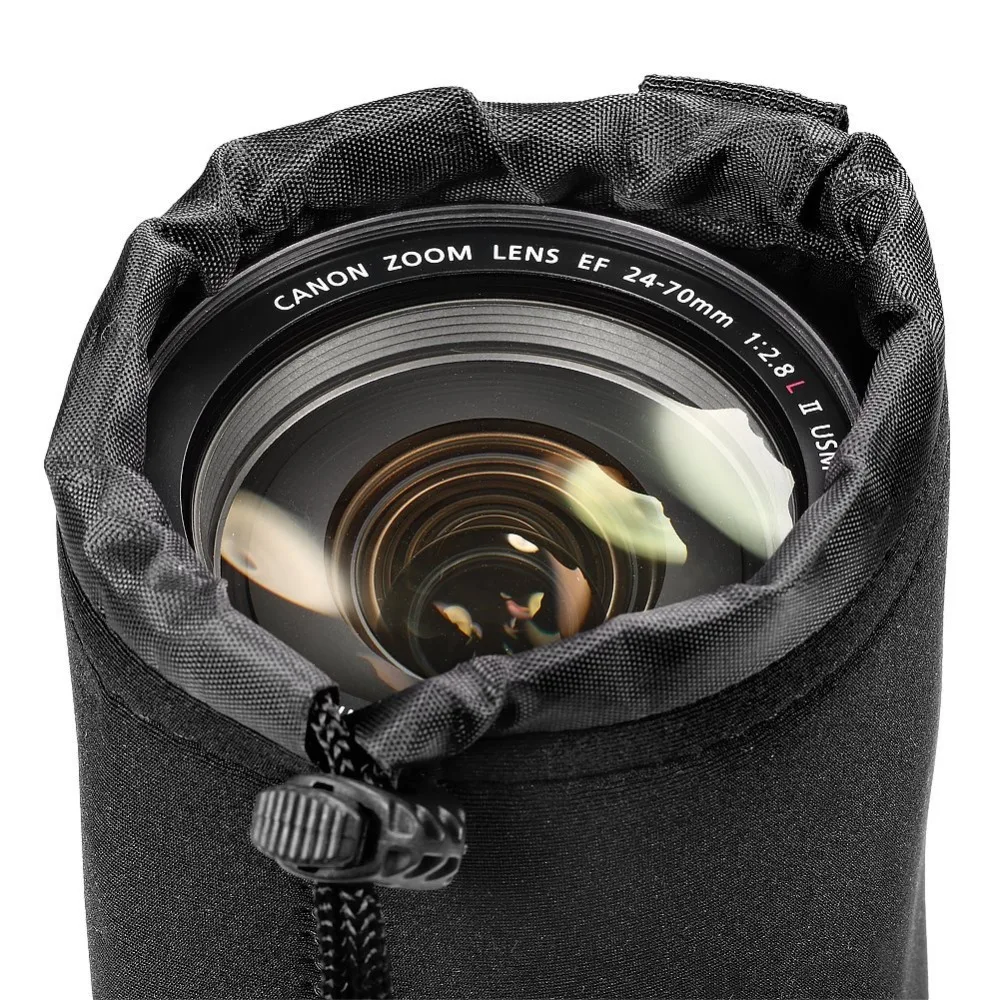 Neewer чехол для объектива камеры DSLR 4 размера на шнурке размер S M L XL Sony Canon Nikon|Сумки