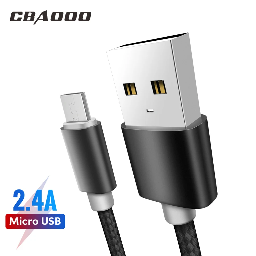 CBAOOO 1 м 2 м 3 м Micro USB кабель 3A Быстрая зарядка кабели для мобильных телефонов Usb 2.4A зарядное устройство Mini USB кабель для samsung Xiaomi Redmi