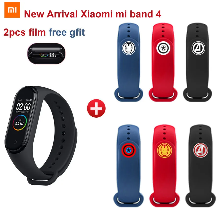 Xiaomi mi-браслет 4 Smart mi band 4 50M водонепроницаемый браслет с цветным экраном AMOLED 4 mi band 4