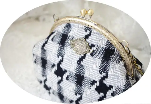 Сумка Ласточка для девочек модная металлическая Золотая сумка кошелек гусиная лапка женская белого и