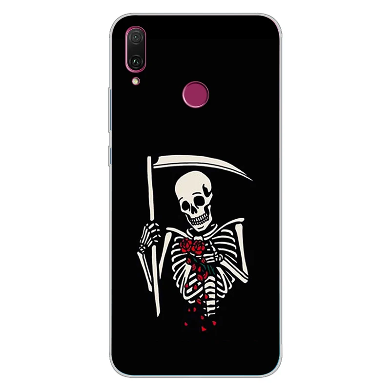 ciciber Phone Case for Huawei Honor 10 9 8 lite 7A 8C 8X Note V10 Play Y9 Y7 Y6 Y5 Y3 Pro Prime 2017 2018 2019 Human Skeleton |