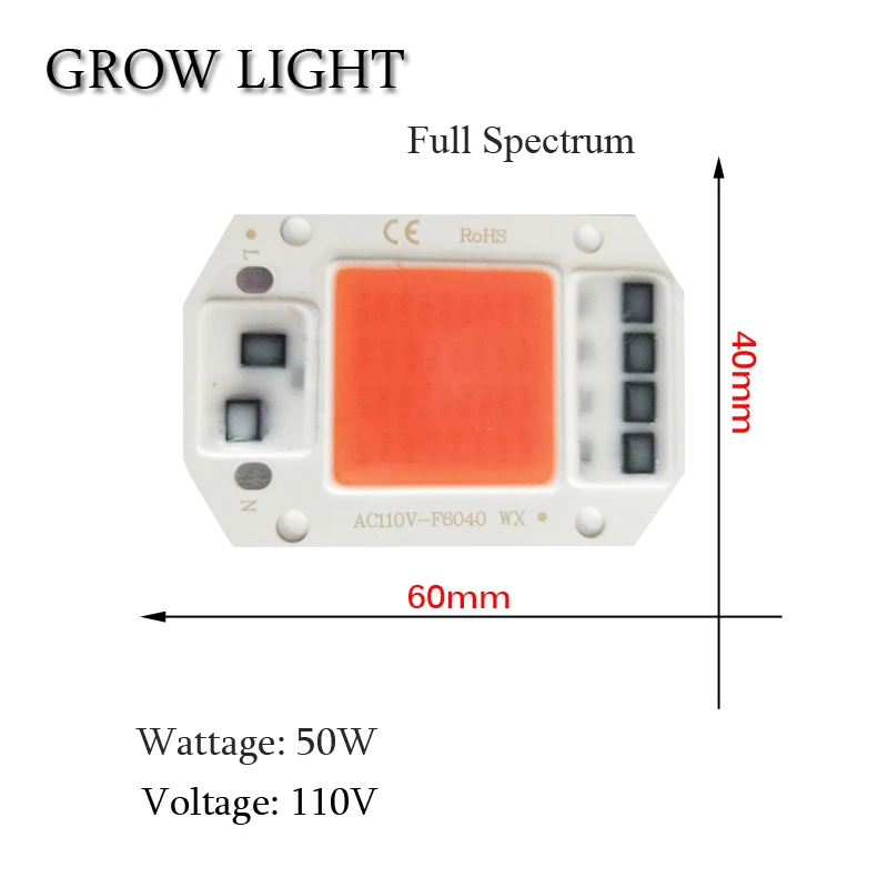 50 Вт полный спектр бескорпусной чип чипы умный IC привод светодиодный Вход AC 220 В