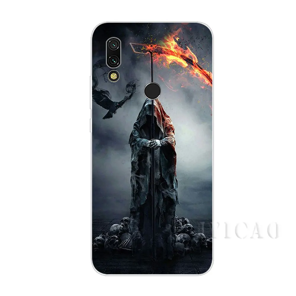Жесткий чехол IYICAO grim Reaper для Xiaomi Redmi Note 3 4 5 6 7 Pro 5A Prime|Чехлы-накладки| |