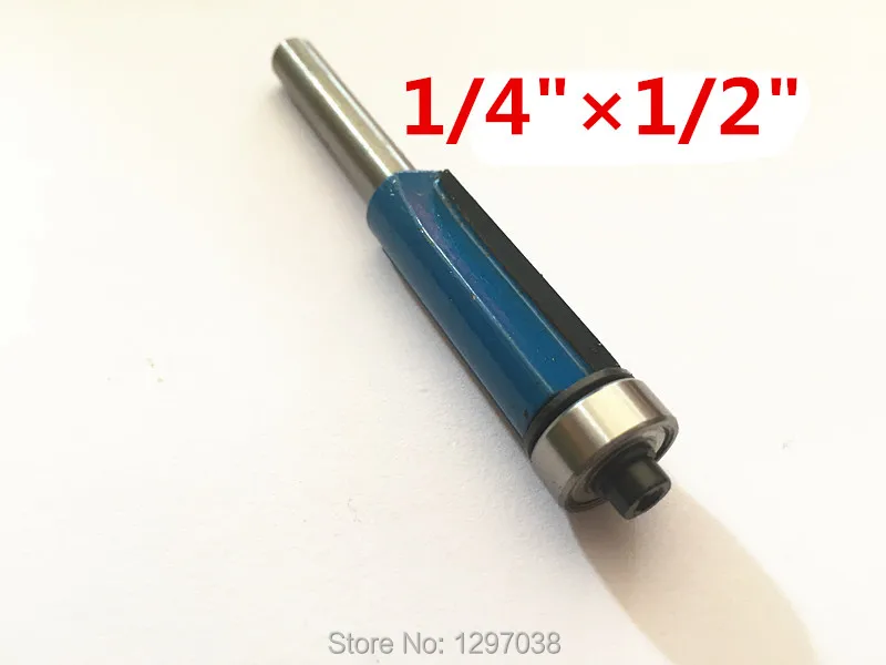 

5pcs ratio Long Cutting Edges 1/4" x 1/2" Bearing Straight Router Bit