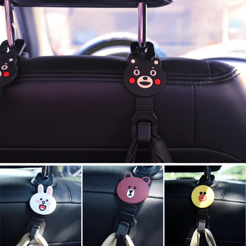 1 шт. мультяшная Автомобильная вешалка на подголовник заднего сиденья держатель