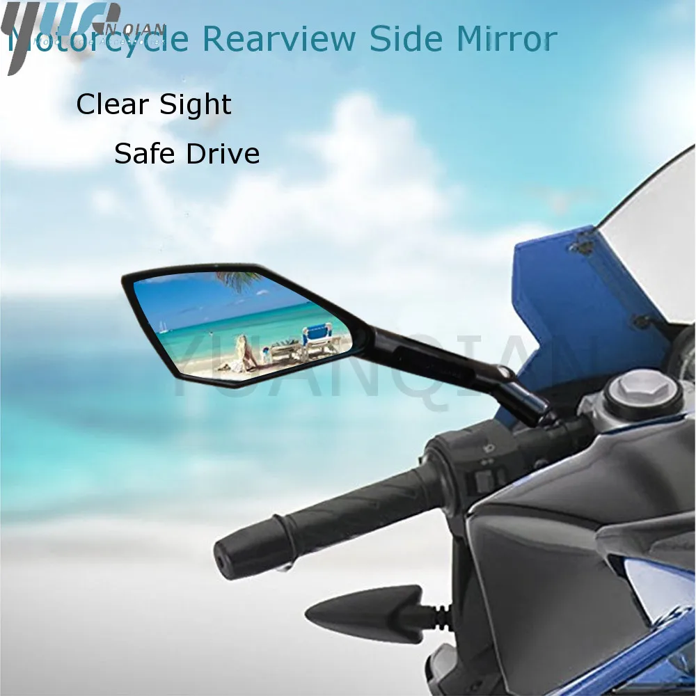 Мотоциклетные зеркала Moto заднего вида для Kawasaki NINJA 300 250 650R ER6N er6f z800 z1000 ZX10R Z1000SX z250