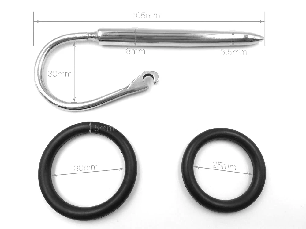 105 мм нержавеющая сталь пенис затычка звучащий уретральный растягиватель