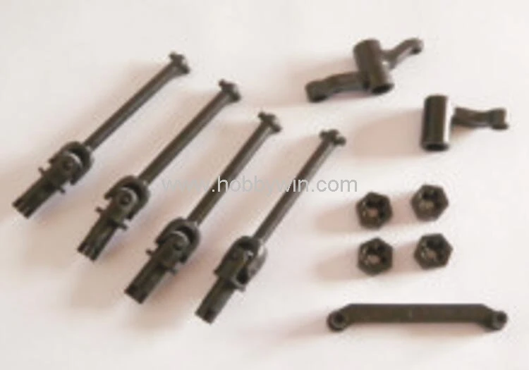 Запчасть HBX 18010 приводные валы F/R + рулевая сборка шестигранное колесо для 1/18 RC