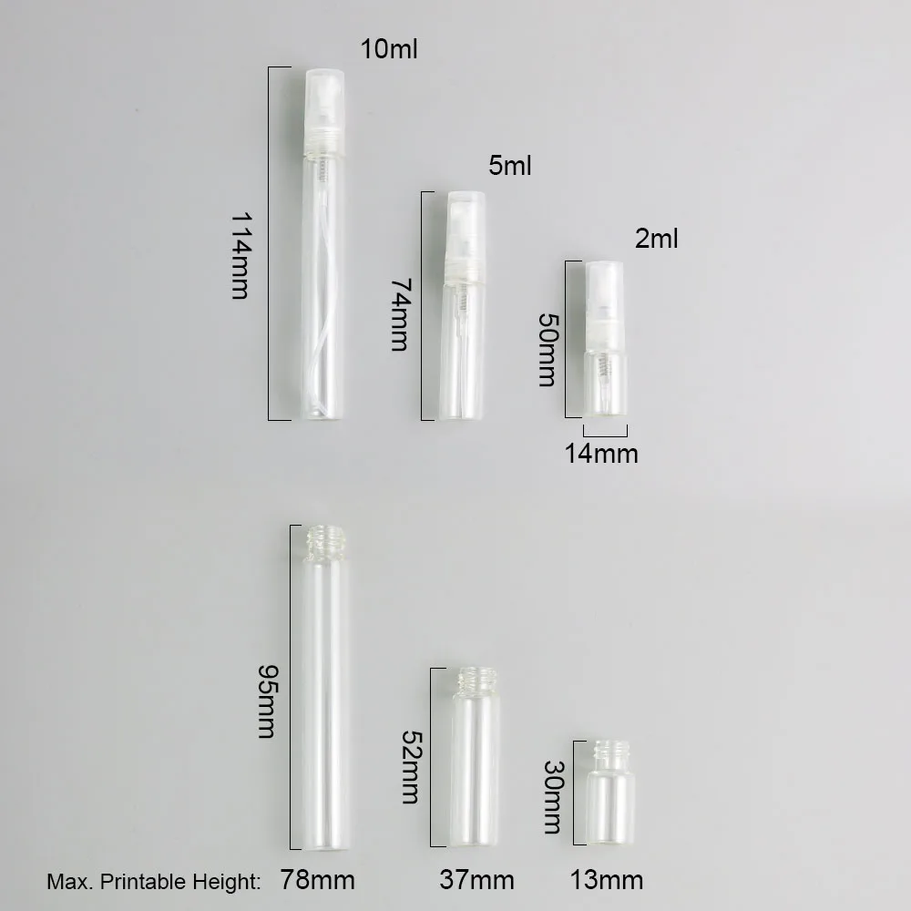 500X2 мл 5 10 многоразовые флаконы для духов 1/3 унции 1/6ozTransparent Glass Fragrance atomizer Mist spray