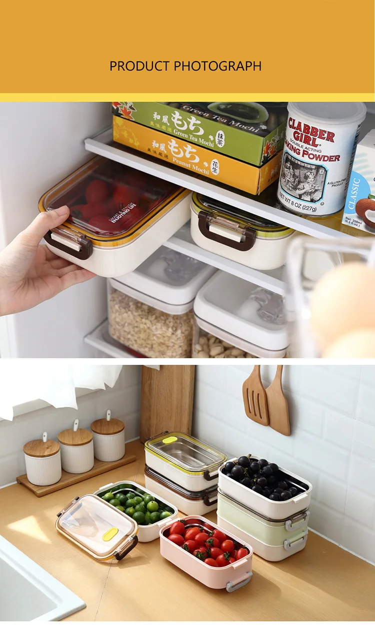 Портативный креативный Студенческая коробка для завтрака Bento Box пластиковый офисный автомобиль подходит для нагревания в микроволновке квадратный двухслойный контейнер для еды