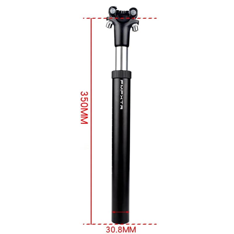 30.8mm black MTB стойка сидения для горного велосипеда амортизатор сиденья бумажный тубус складной дорожный велосипед 27,2/30,8/31,6x350 мм седло, штырь - Цвет: 30.8mm black