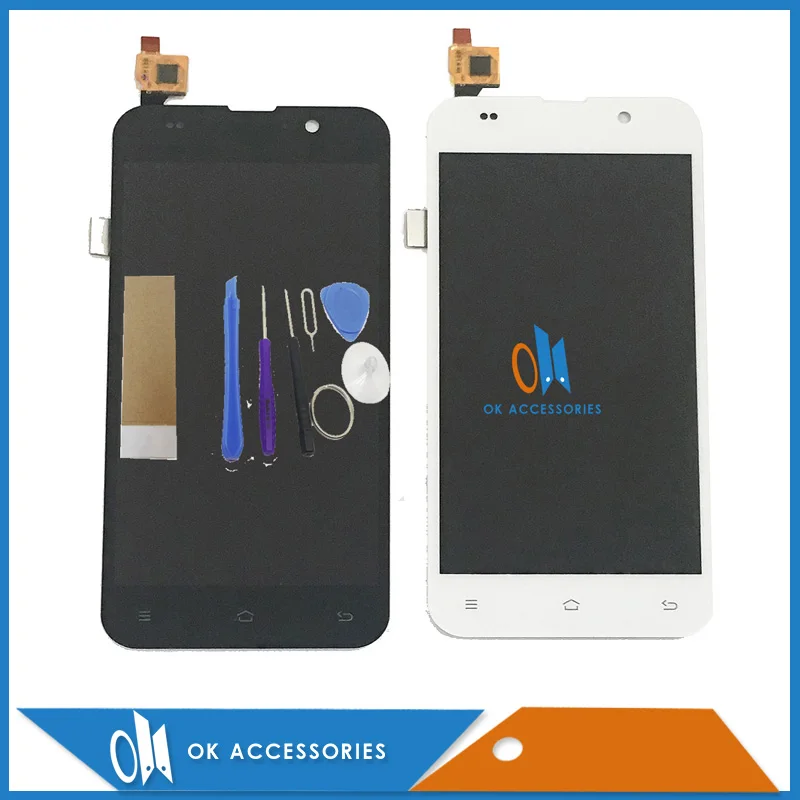 Белый цвет для Zopo ZP980 ZP980+ C2 C3 ЖК-дисплей+ кодирующий преобразователь сенсорного экрана в сборе с инструментами и лентой 1 шт./лот