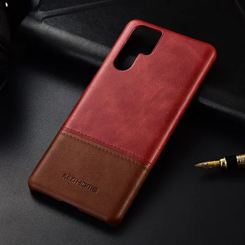 red Чехол для huawei P30 Pro KEZiHOME, роскошный хит цвета, натуральная кожа, твердая задняя крышка, Капа для huawei P30 Pro, чехол для телефона s - Цвет: red
