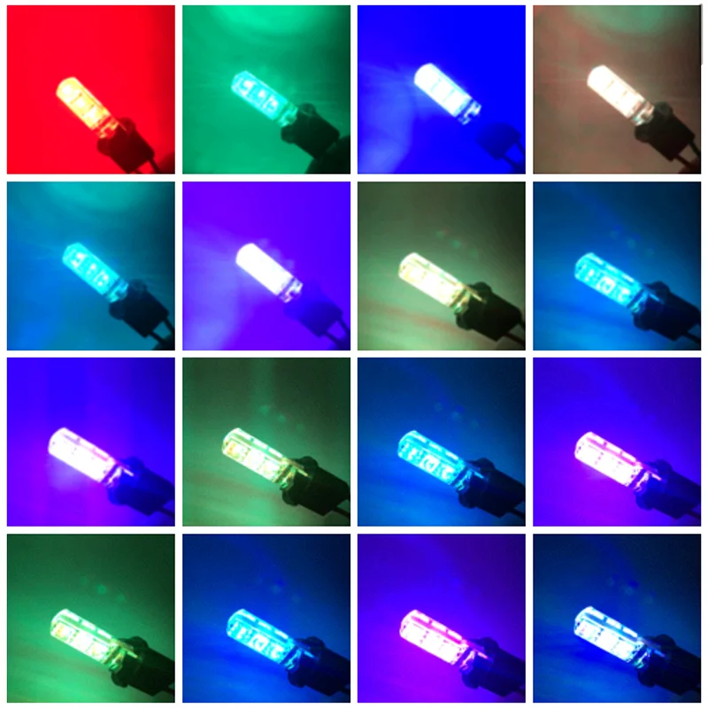 2 шт./компл. SUNKIA T10 W5W светодиодные автомобильные лампы RGB с дистанционным