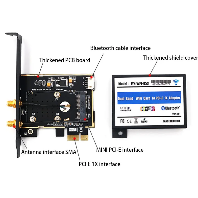 Настольный wifi адаптер Pci-e беспроводной сетевой мини PCI-E карта wi fi адаптер PCI-E X1 интерфейс вайфай приемник для ПК