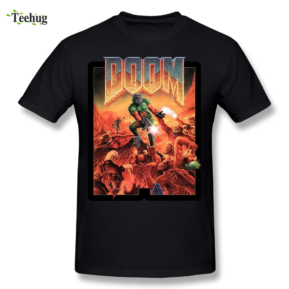 

100% Cotton Man doom T-Shirt 3D Print Tees Casual Tee shirt Plus size Nice Short-sleeved