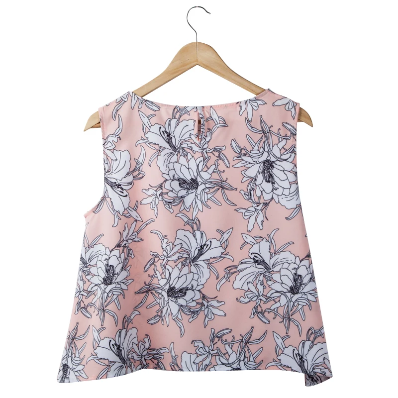 Весёлая оранжевая модная женская элегантная жилетка с цветочным принтом