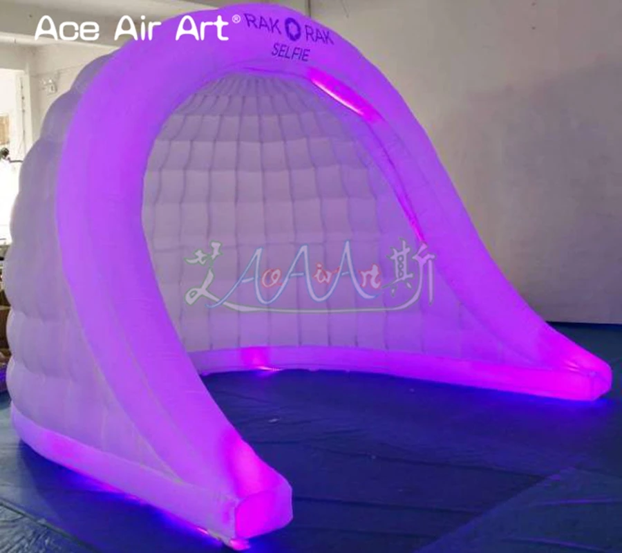 

Amasing bright inflatable digital photo selfie shell,photo booth background trade show party luna tent pod for sale