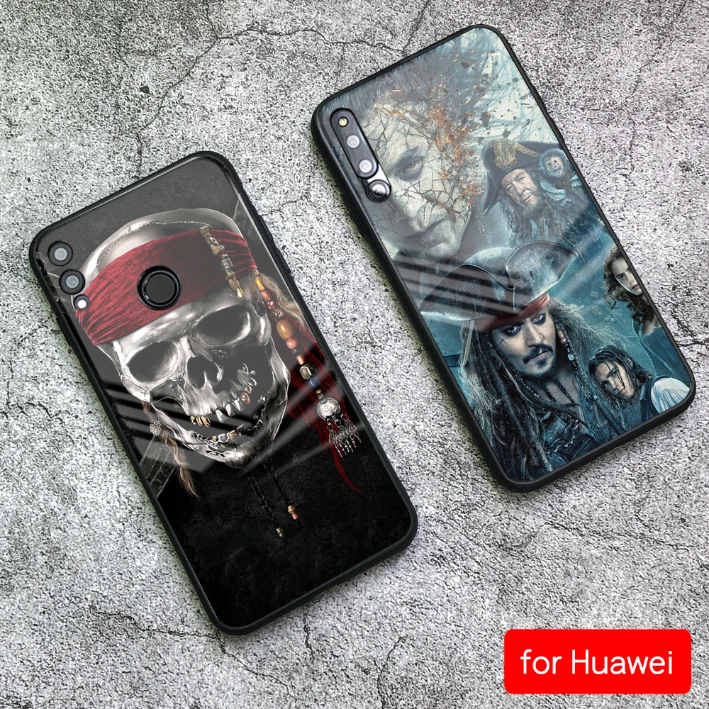 Cover for Huawei P20 Pirates of the Caribbean Tempered Glass Case Mate 9 10 Pro P10 Honor V9 V10 Play Nova 3e | Мобильные телефоны